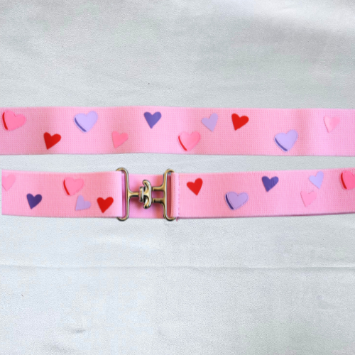 1.5 inch equestrian belt, Valentines horse riding belt, heart belt, Equestrian Valentines gift,Childs horse show belt