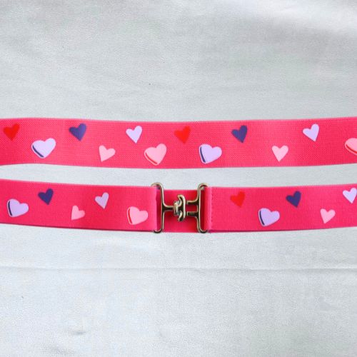 1.5 inch equestrian belt, Valentines horse riding belt, heart belt, Equestrian Valentines gift,Childs horse show belt