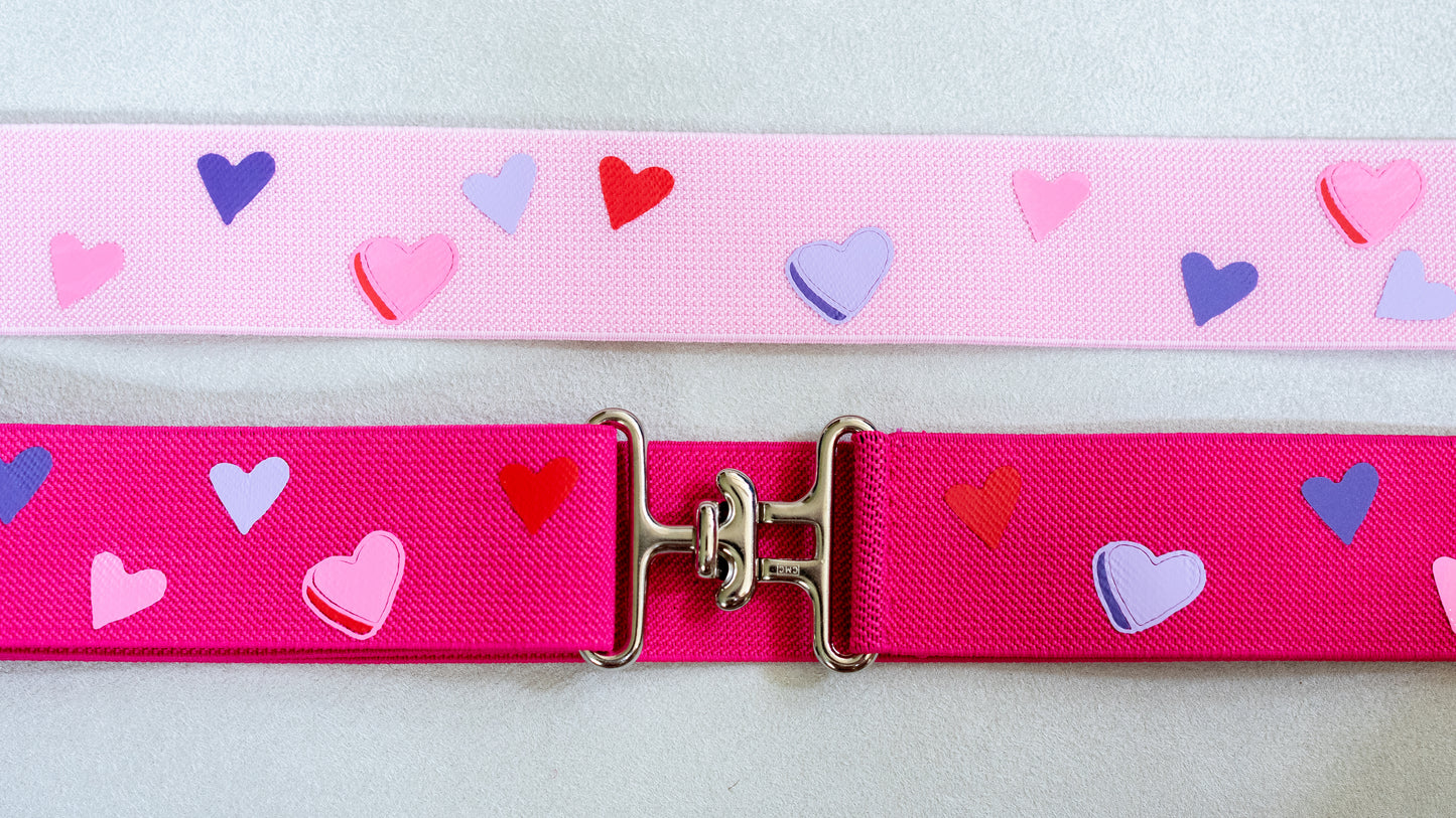 1.5 inch equestrian belt, Valentines horse riding belt, heart belt, Equestrian Valentines gift,Childs horse show belt