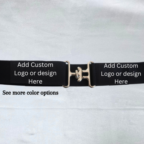 1.5 inch Elastic Custom Belt, Your Barn Logo on Custom Belt, Your Own Design on Custom Belt