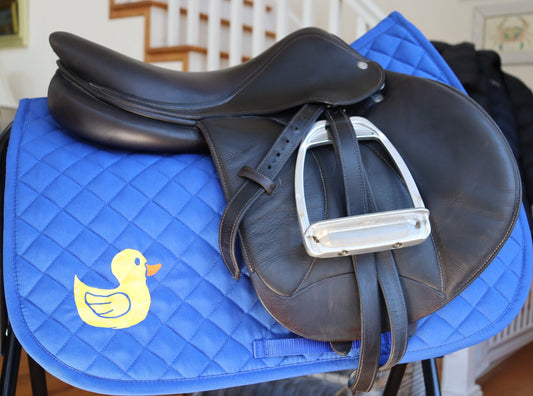 Saddle pad for horse or pony, Ducks on royal blue saddle pad, Cute saddle pad for horse riders, Equestrian saddle pad, Kids Saddle pad