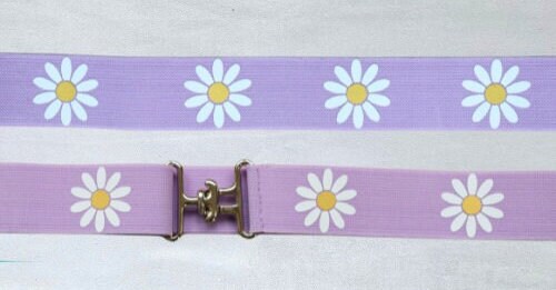 1.5 inch adjustable equestrian belt, Daisy horse back riding belt, elastic horse riding belt with surcingle buckle, Equestrian gift