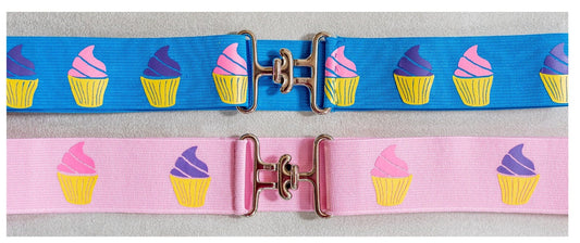 1.5 inch elastic equestrian belt, Pink horseback riding belt, Childs horse show belt,  Equestrian gift