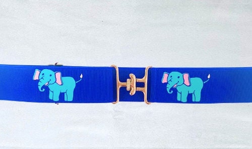 1.5 inch elastic equestrian belt, Elephant horseback riding belt, Stretchy kids belt, Short stirrup, Equestrian gift