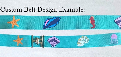 1.5 inch Elastic Custom Belt, Your Barn Logo on Custom Belt, Your Own Design on Custom Belt