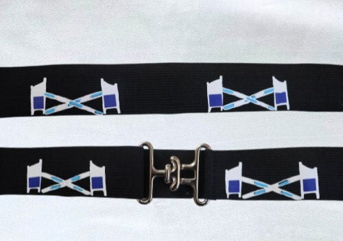 1.5 inch elastic equestrian belt, Cross rails horseback riding belt, Adjustable horse show belt, Equestrian gift