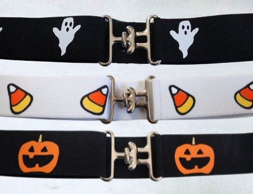 Halloween horse show bow plus belt, Equestrian hair bows and belt, Short stirrup bows, Lead line, Kids hair bows and belts