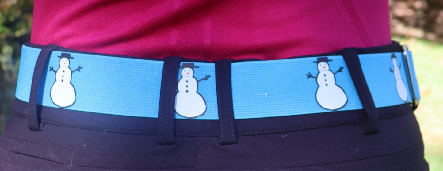 1.5 inch holiday equestrian belt, Snowman horseback riding belt, Christmas belt, Stocking stuffer for equestrians, Childs horse show belt