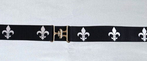 1.5 inch equestrian belt, Fleur-de-lis horse riding belt,Horse show belt,Equestrian gift, Womens riding belt, Girls competition belt