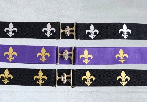 1.5 inch equestrian belt, Fleur-de-lis horse riding belt,Horse show belt,Equestrian gift, Womens riding belt, Girls competition belt